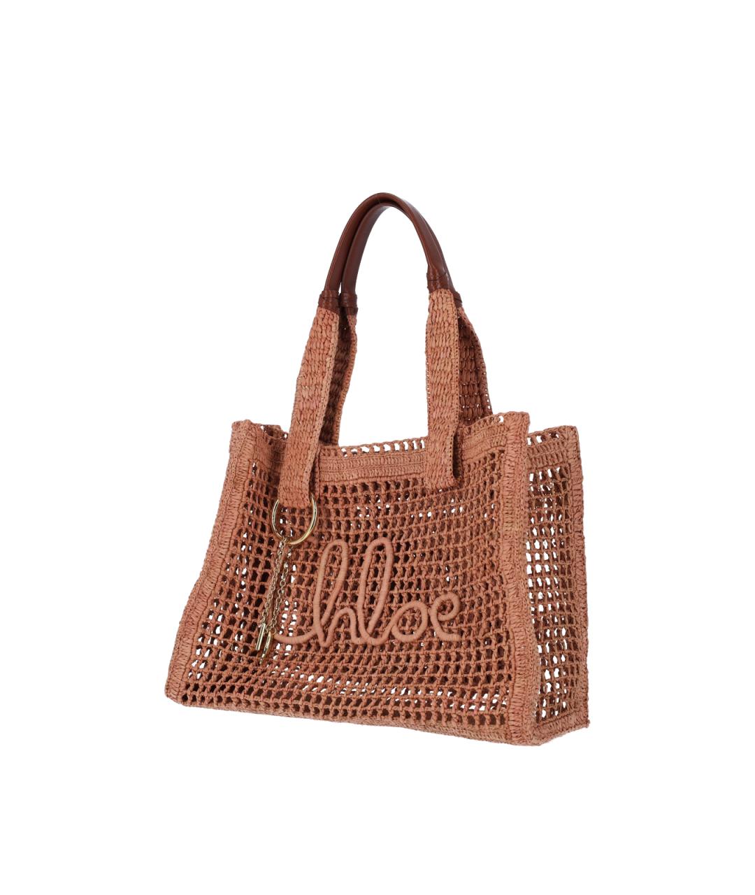 CHLOE Бежевая тканевая сумка тоут, фото 2