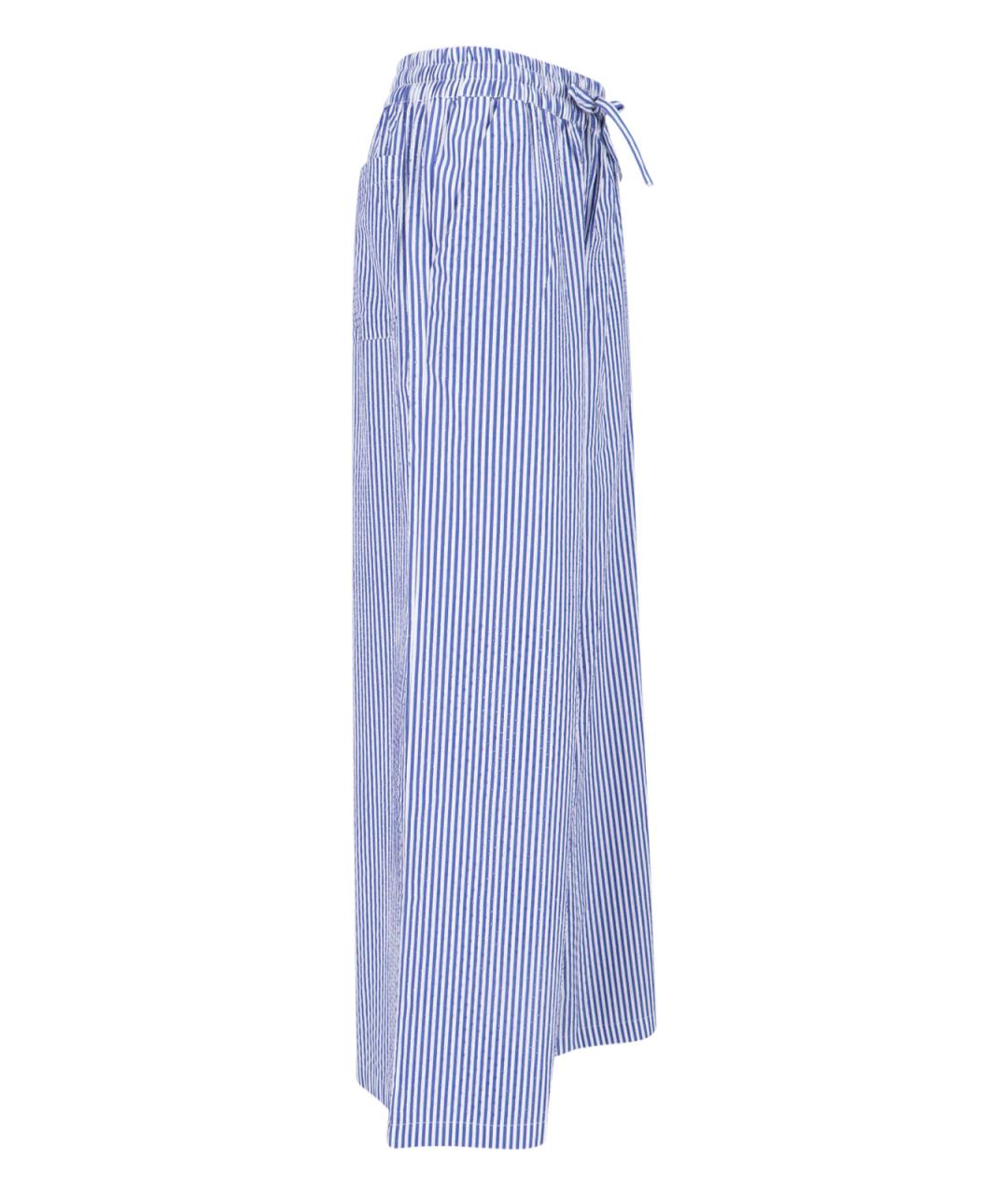 P.A.R.O.S.H. Синие хлопковые прямые брюки, фото 3