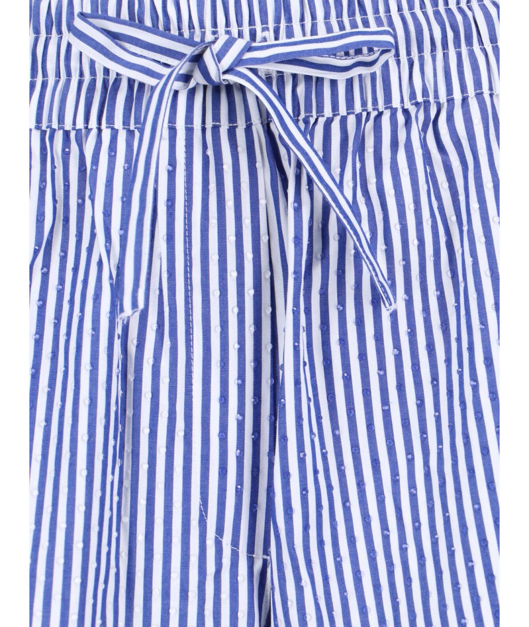 P.A.R.O.S.H. Синие хлопковые прямые брюки, фото 5