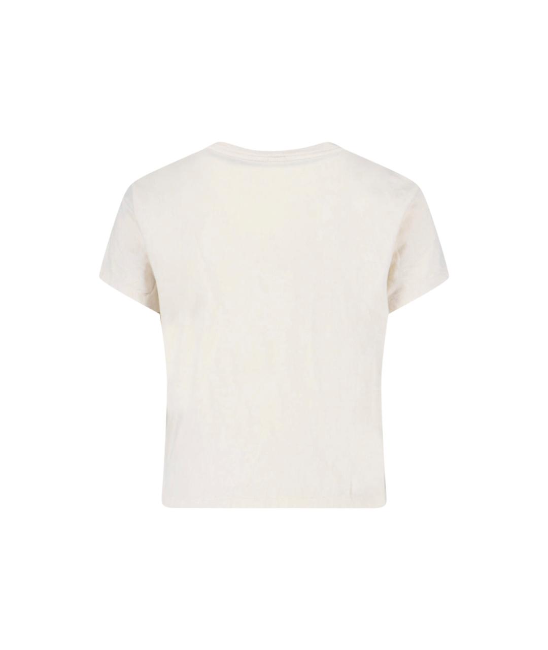 RE/DONE Белая хлопковая футболка, фото 2