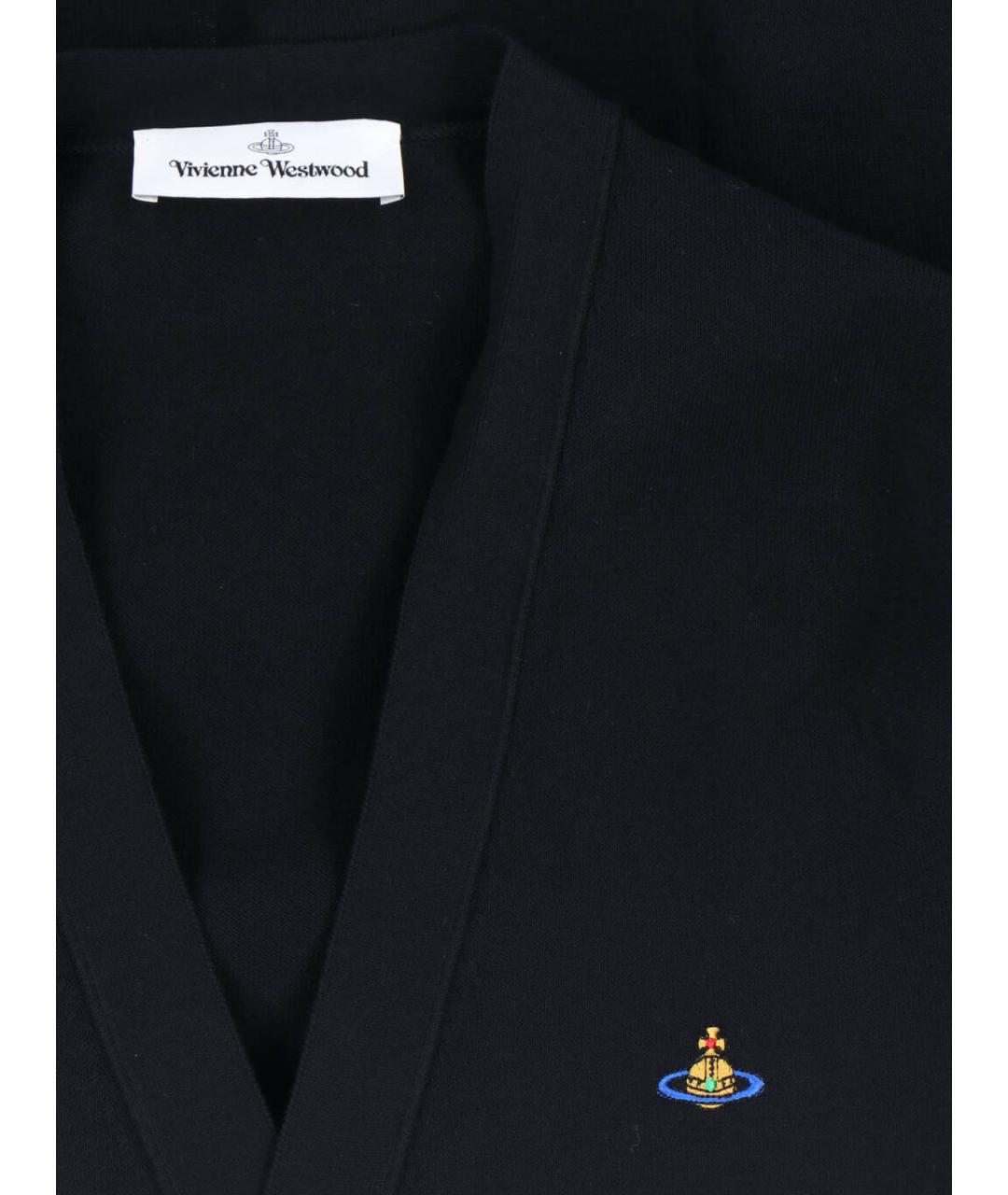 VIVIENNE WESTWOOD Черный хлопковый кардиган, фото 3