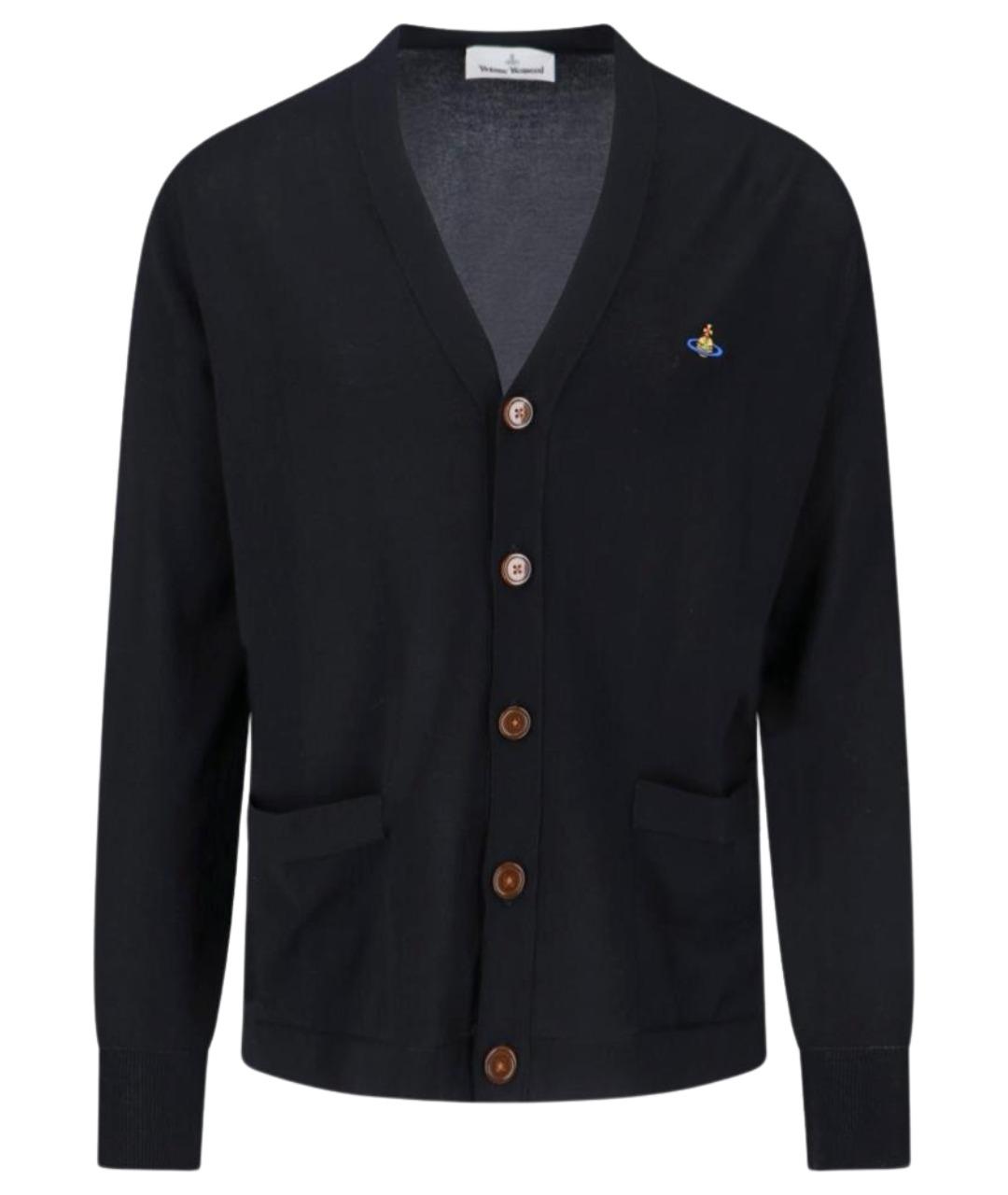 VIVIENNE WESTWOOD Черный хлопковый кардиган, фото 1