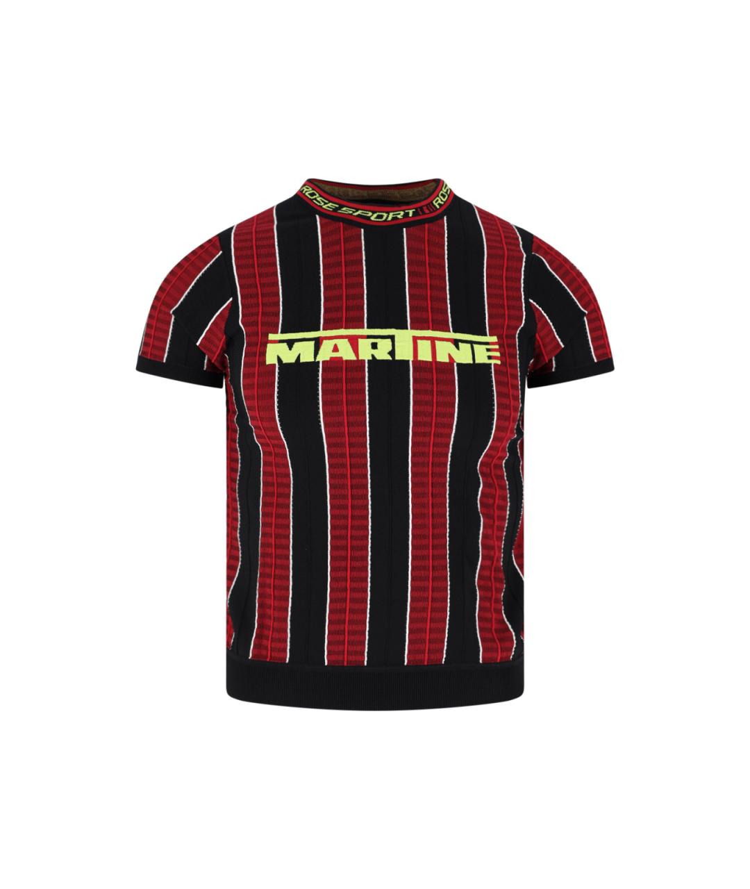 MARTINE ROSE Красная хлопковая футболка, фото 1