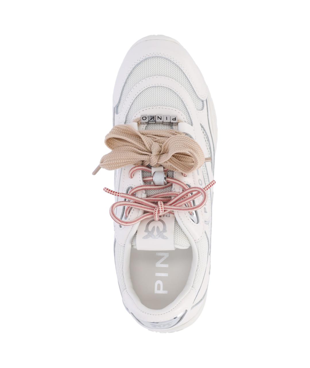 PINKO Белые кожаные кроссовки, фото 5