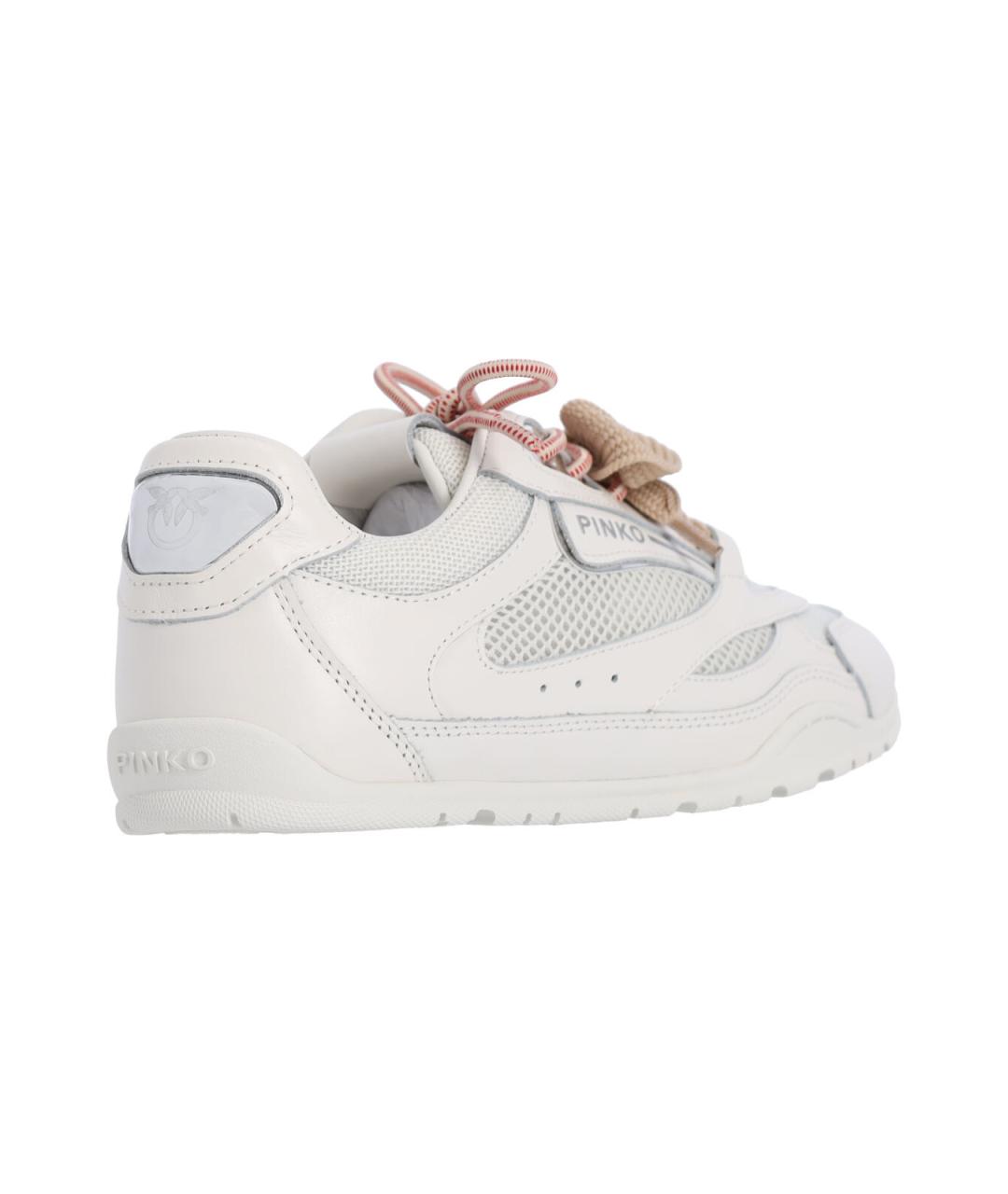 PINKO Белые кожаные кроссовки, фото 4