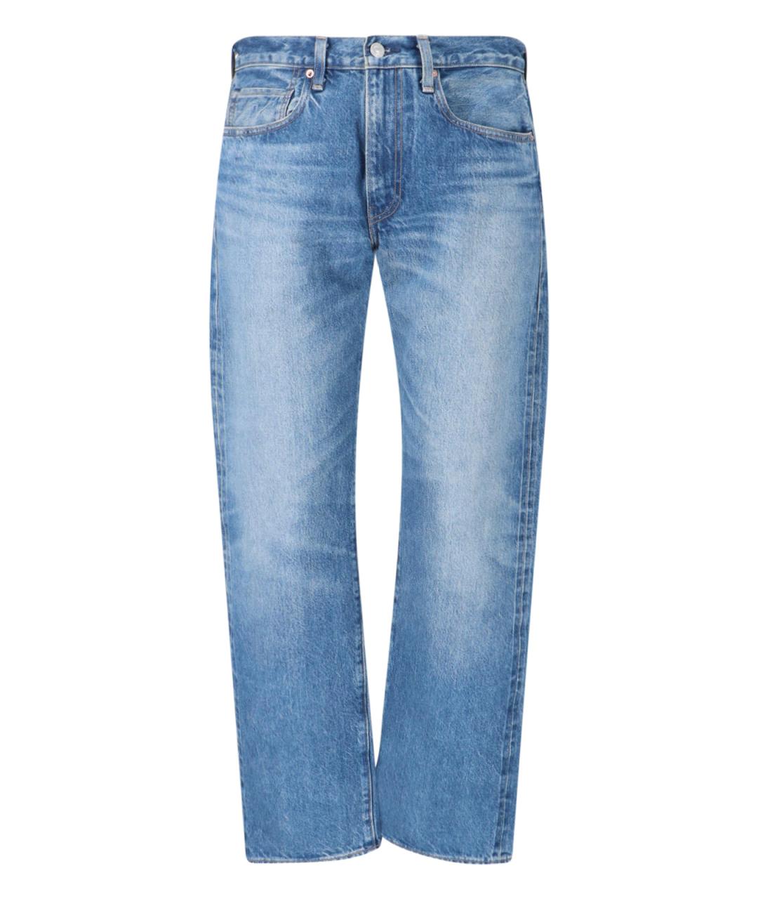 LEVI'S Синие хлопковые прямые джинсы, фото 1