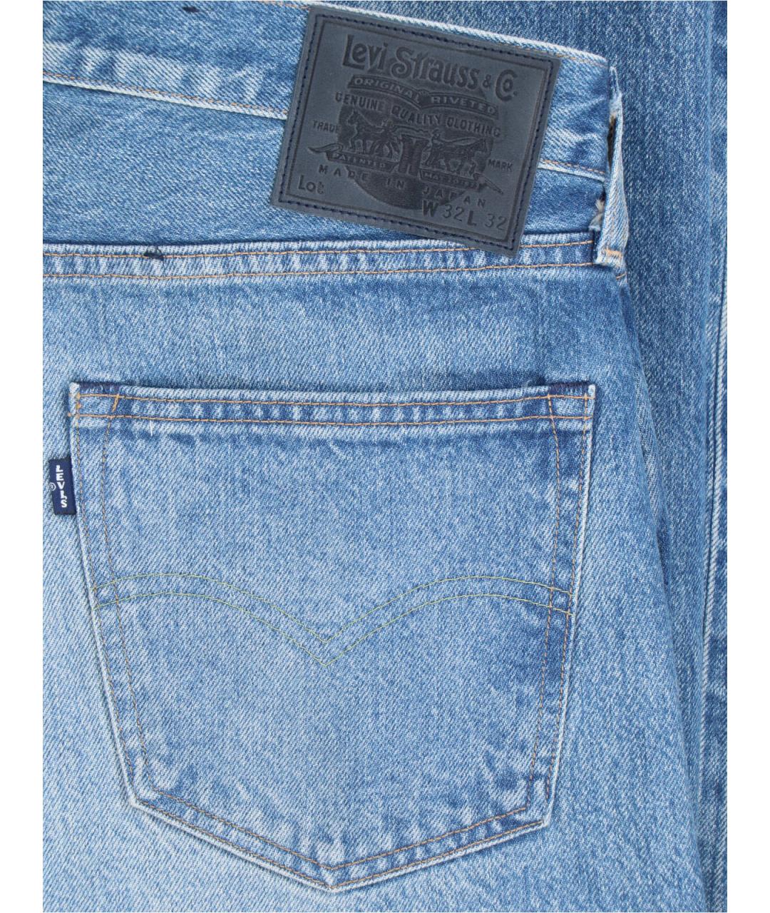 LEVI'S Синие хлопковые прямые джинсы, фото 5