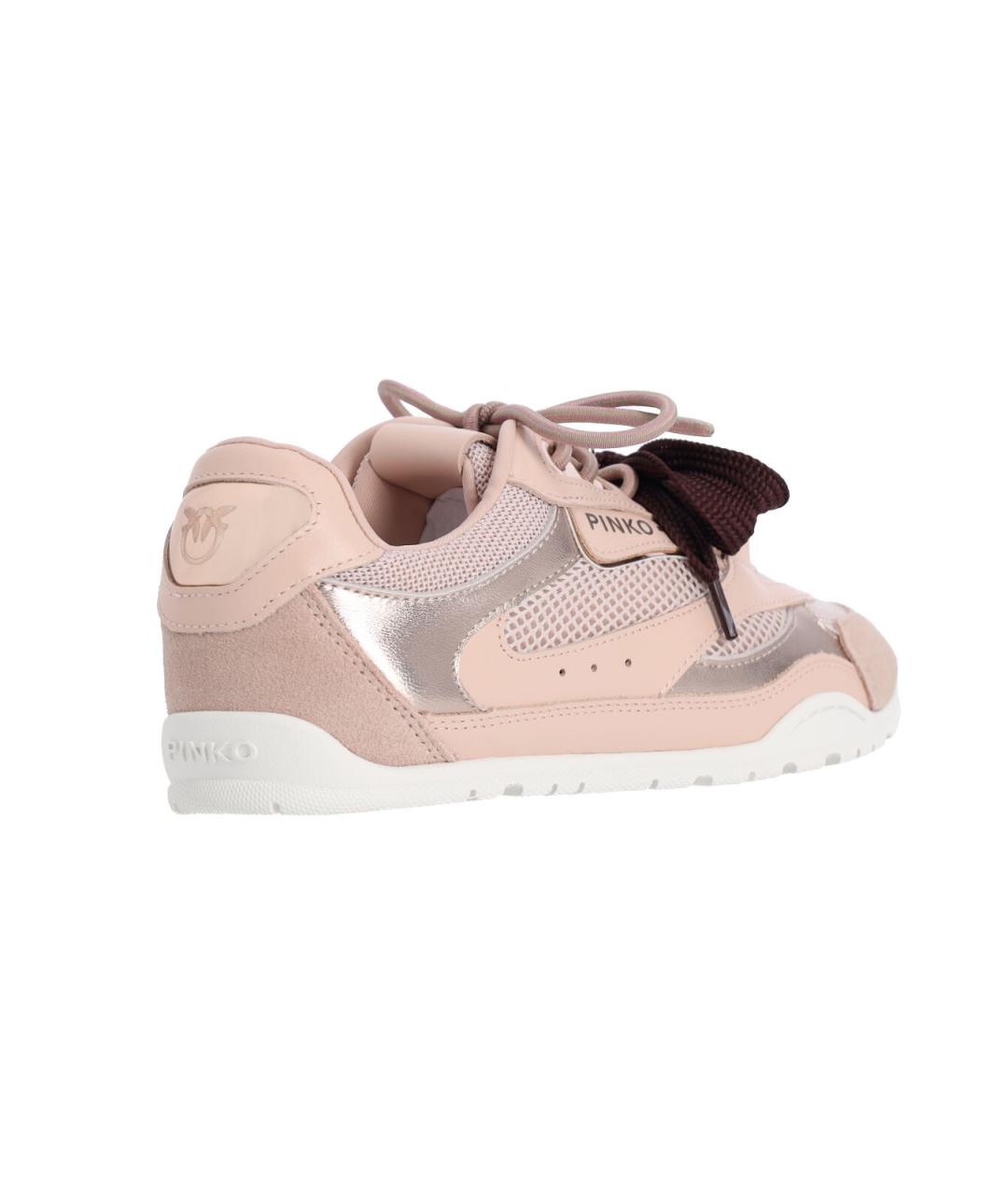 PINKO Розовые кожаные кроссовки, фото 4