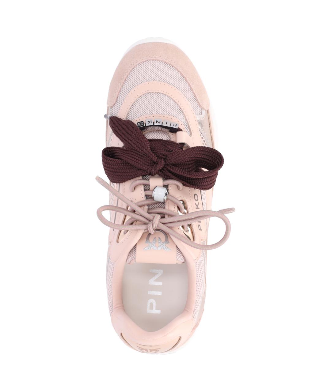 PINKO Розовые кожаные кроссовки, фото 5
