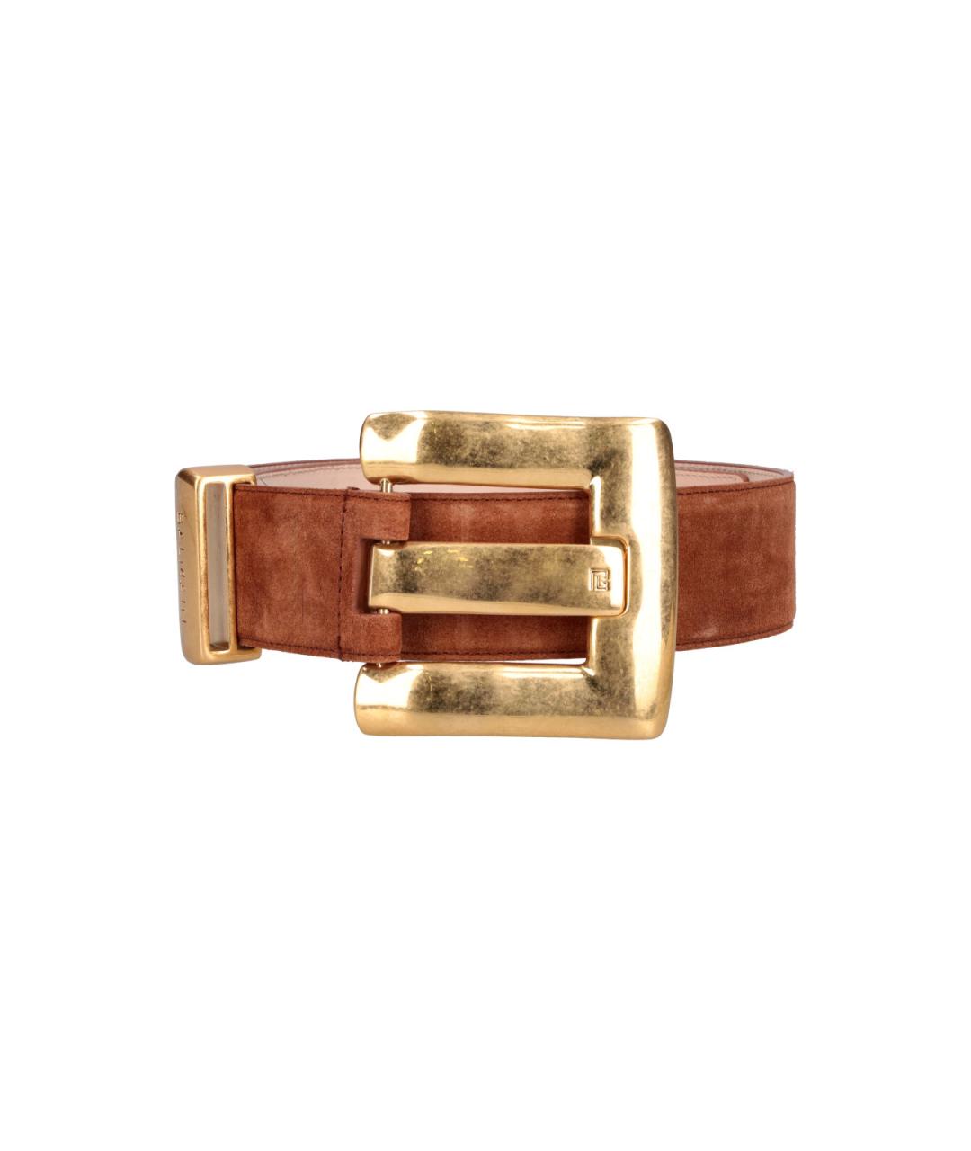 BALMAIN Коричневый кожаный ремень, фото 1