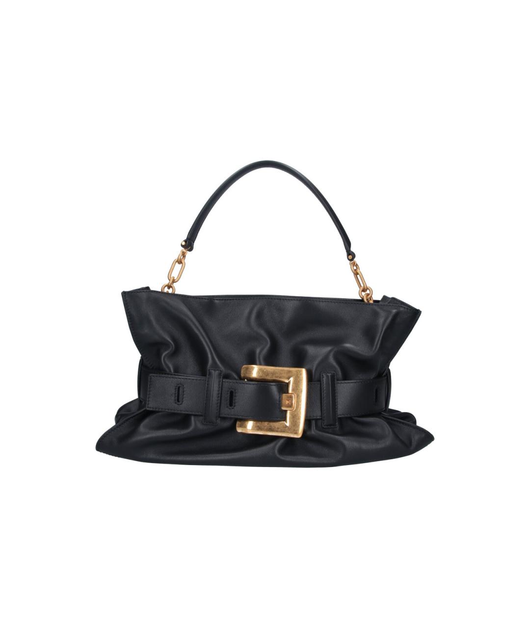 BALMAIN Черная кожаная сумка через плечо, фото 6