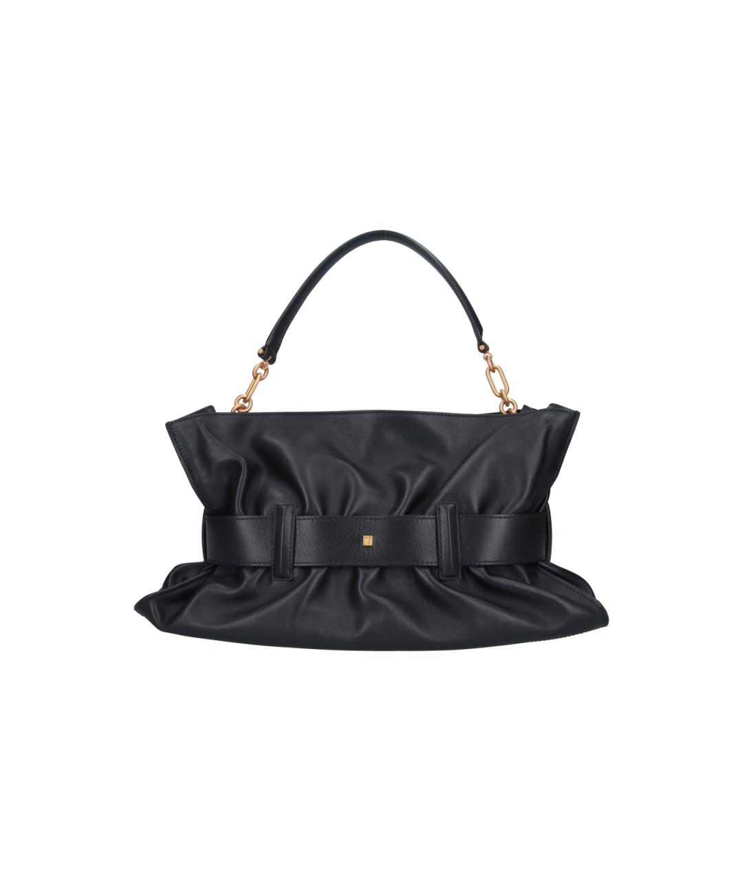 BALMAIN Черная кожаная сумка через плечо, фото 3