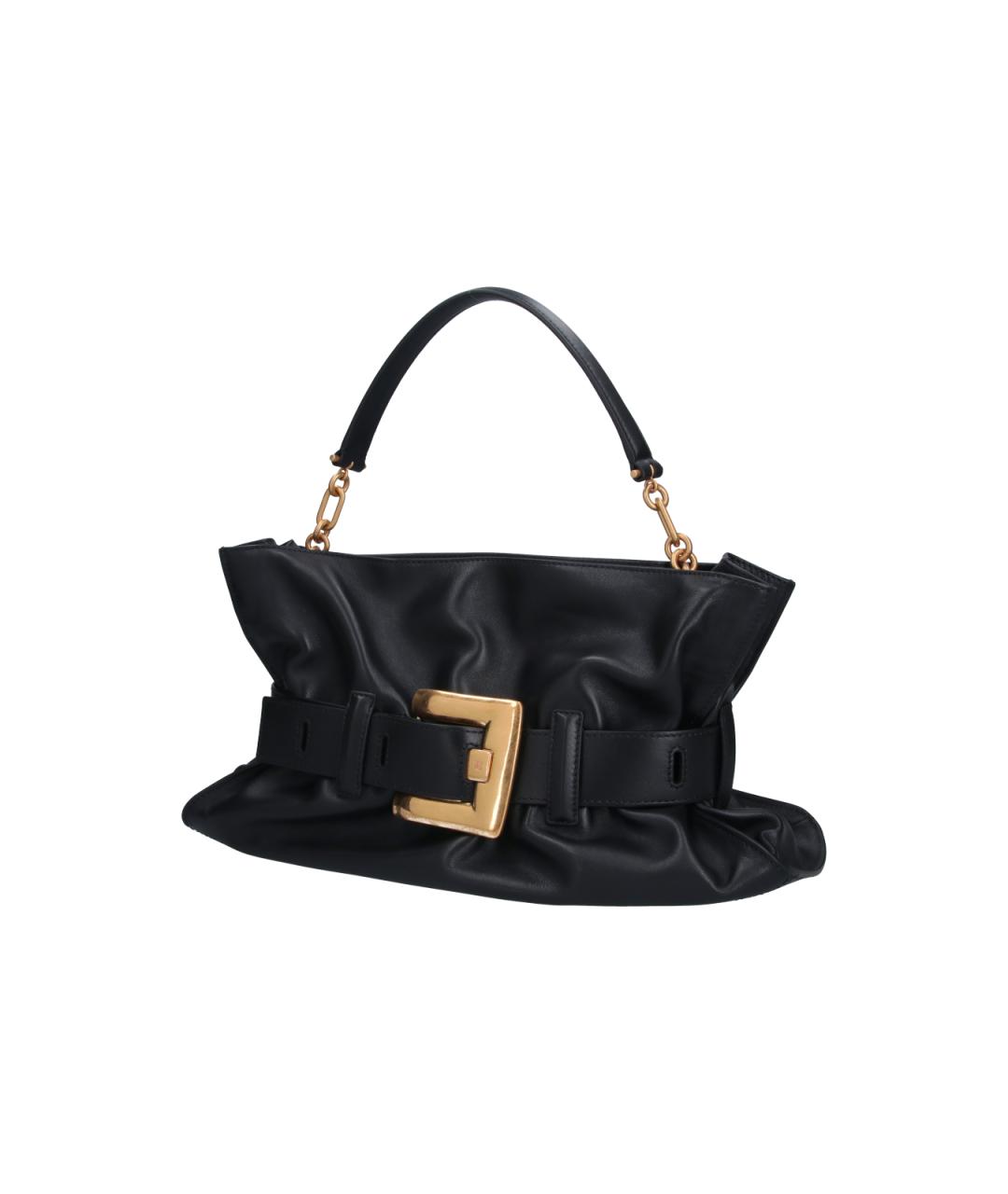 BALMAIN Черная кожаная сумка через плечо, фото 2