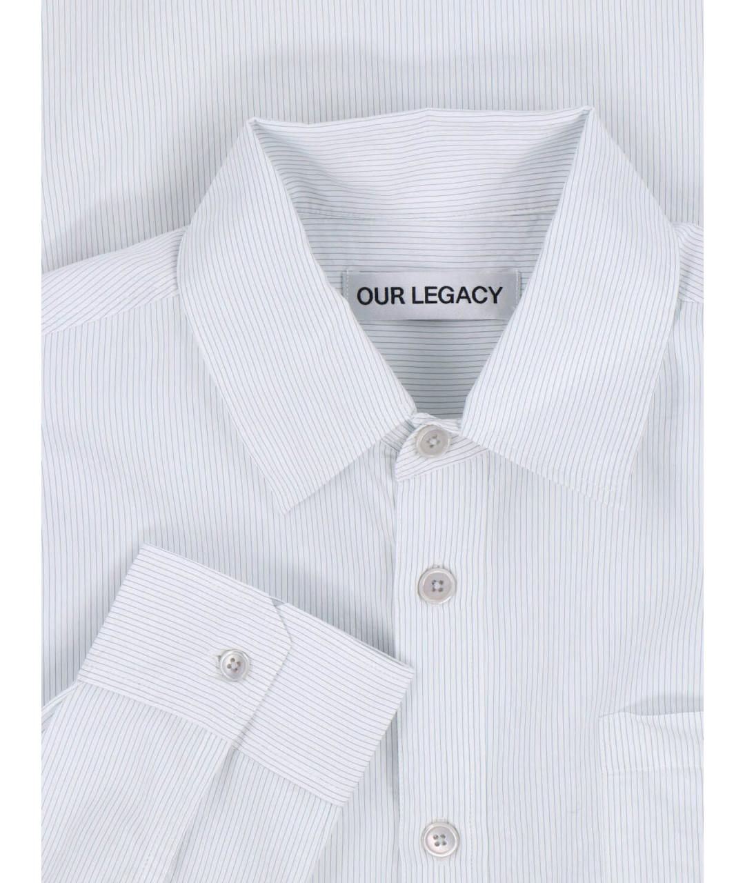 OUR LEGACY Белая хлопковая кэжуал рубашка, фото 3