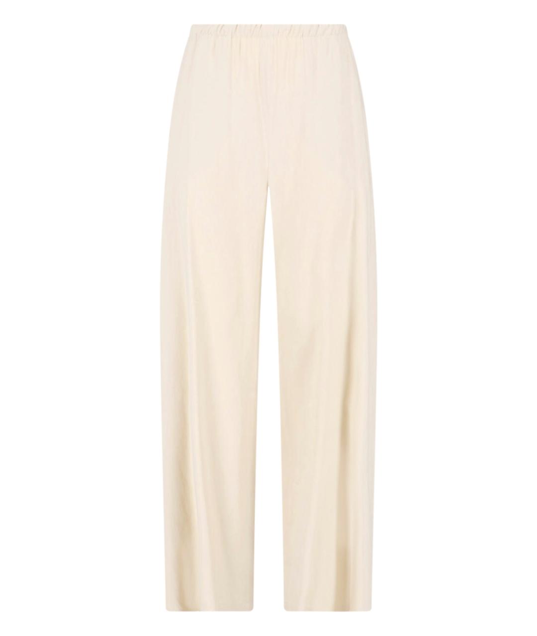 MAX MARA Бежевые льняные прямые брюки, фото 1