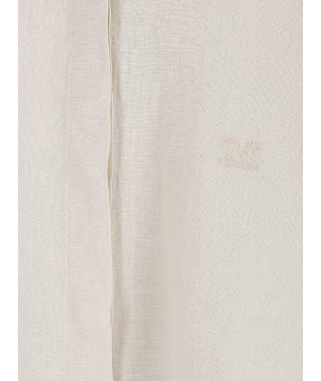 MAX MARA Бежевая льняная рубашка, фото 3