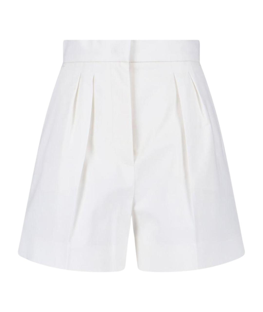 MAX MARA Белые хлопковые шорты, фото 1