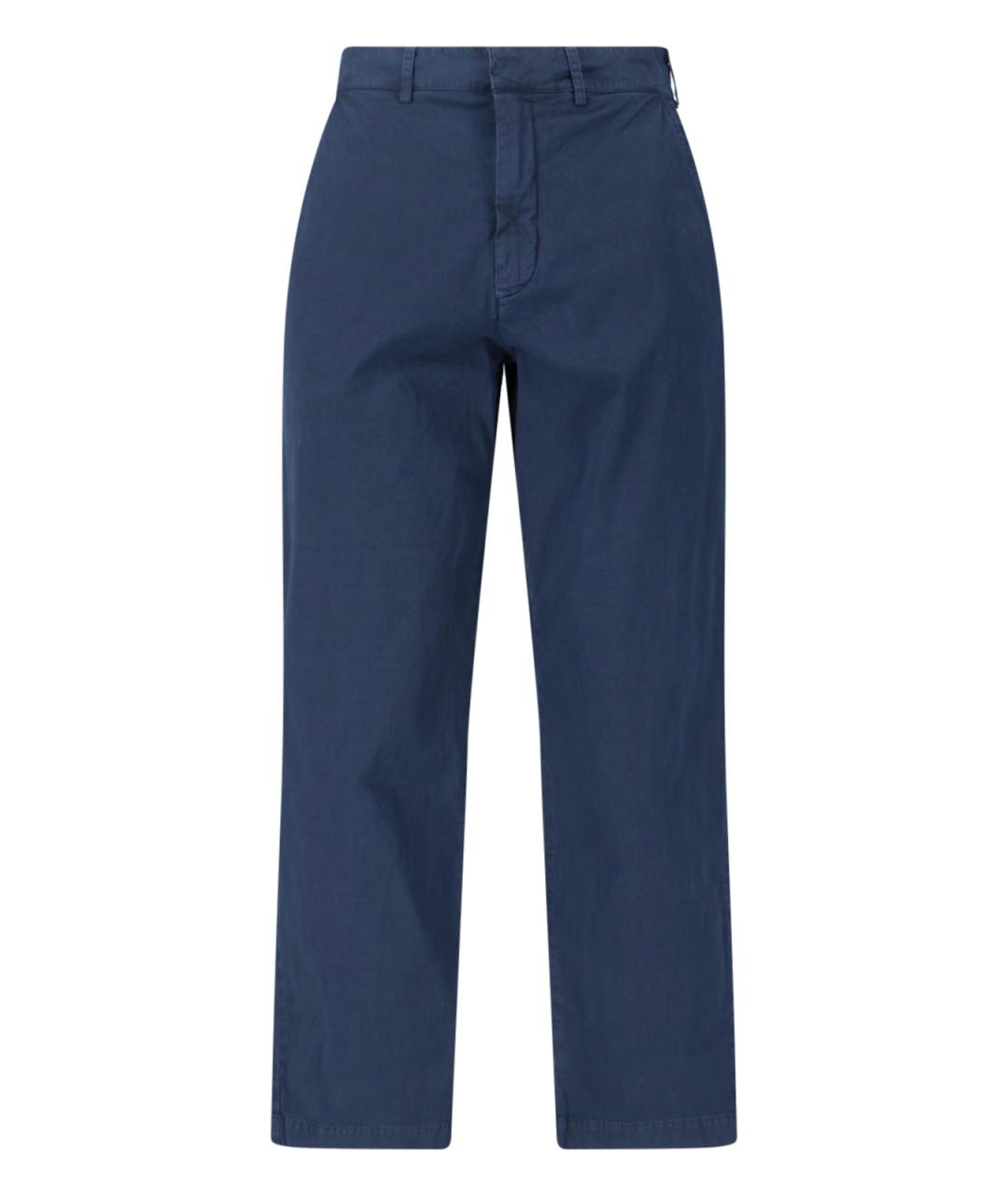 RANRA Синие хлопковые брюки чинос, фото 1