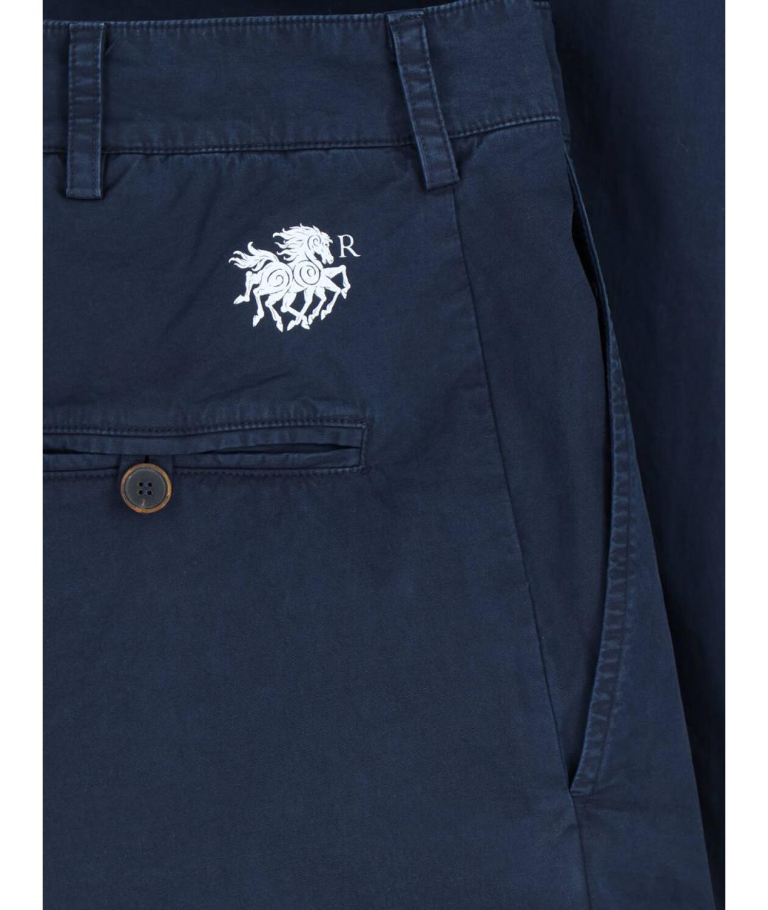 RANRA Синие хлопковые брюки чинос, фото 5