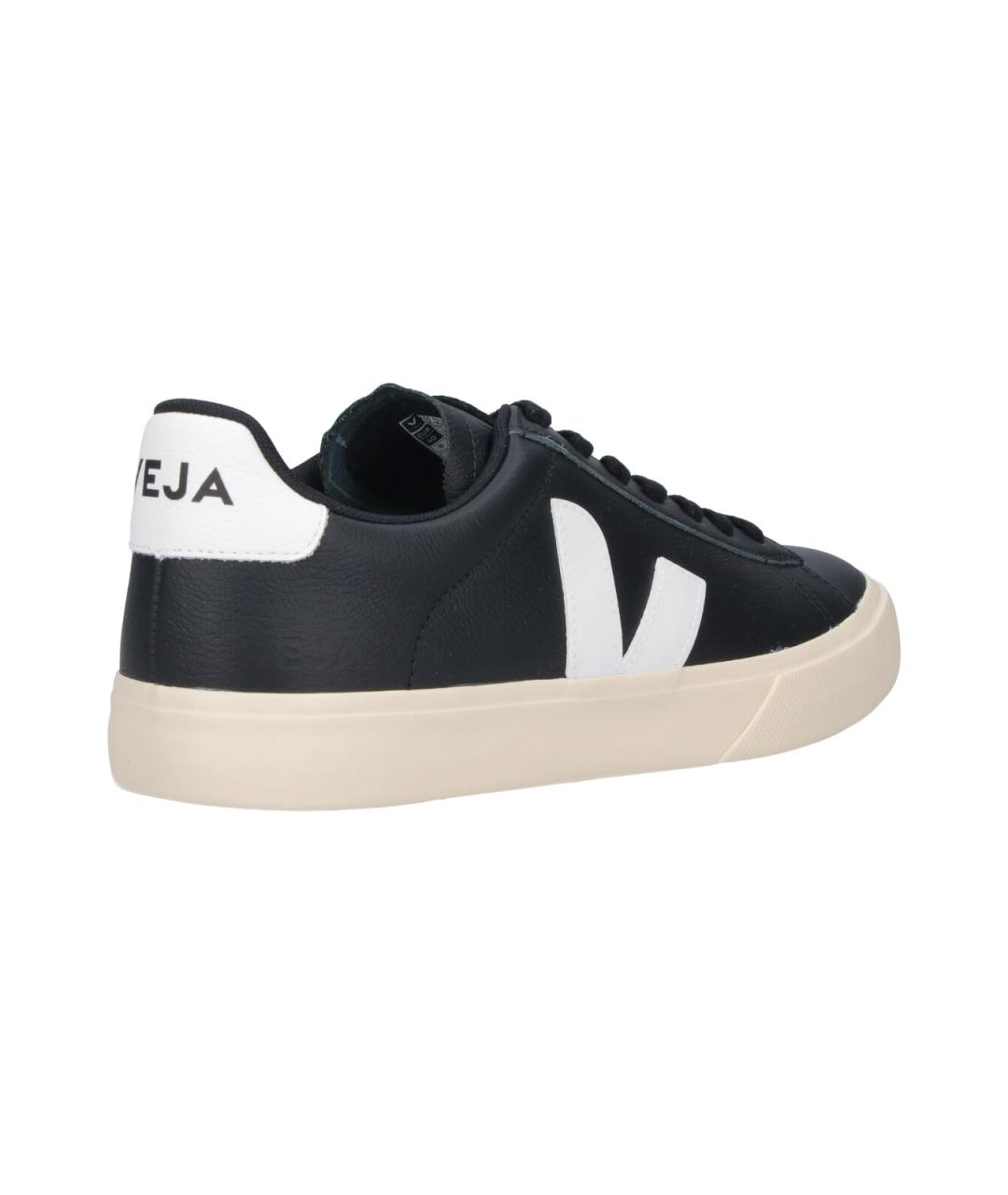VEJA Черные кожаные низкие кроссовки / кеды, фото 4