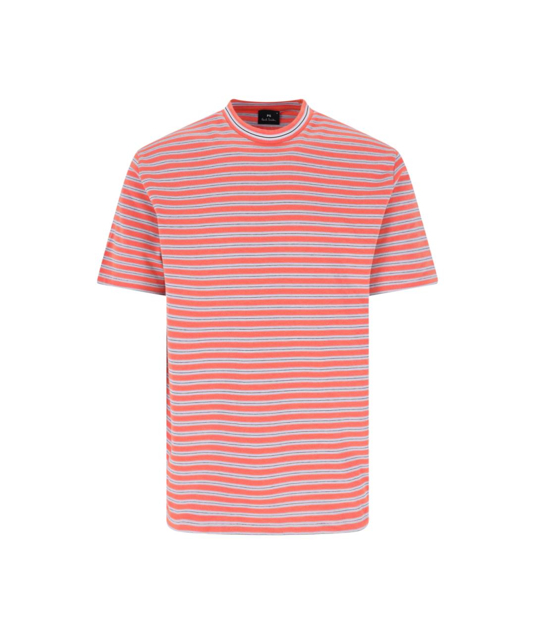 PAUL SMITH Оранжевая хлопковая футболка, фото 1