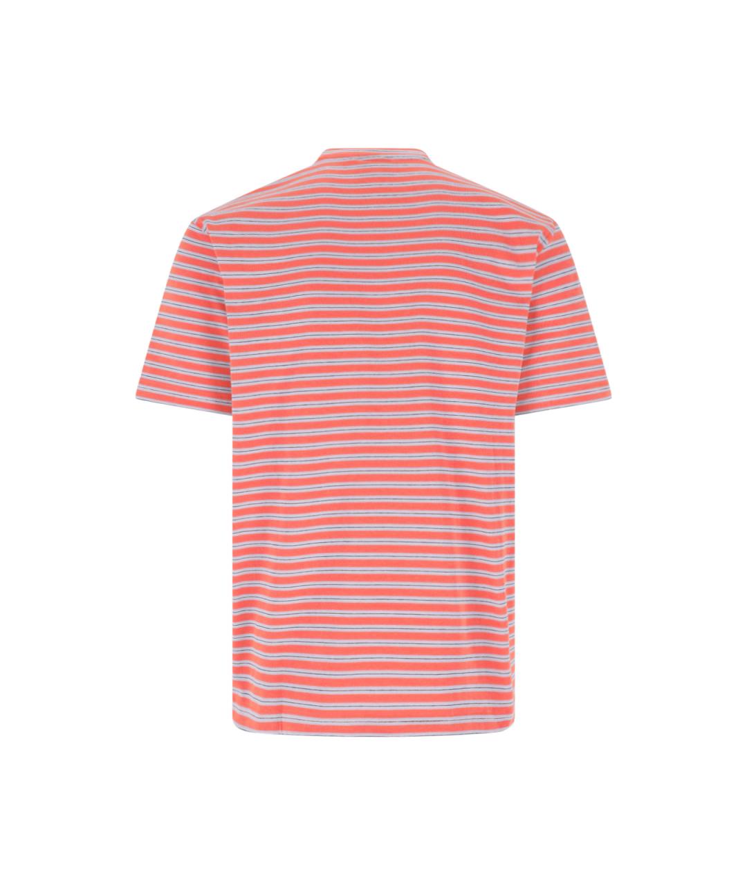 PAUL SMITH Оранжевая хлопковая футболка, фото 2