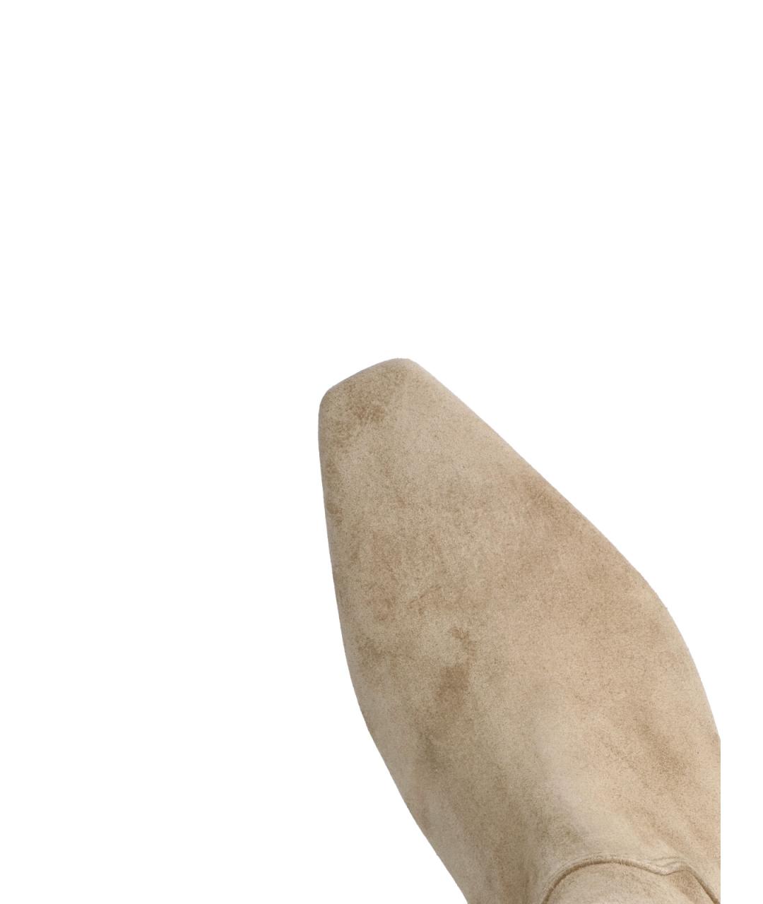 STUART WEITZMAN Бежевые кожаные ботильоны, фото 5