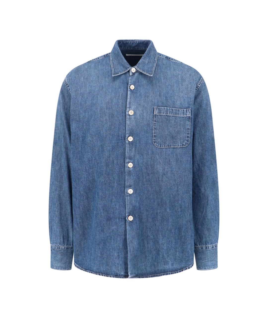 OUR LEGACY Синяя хлопковая кэжуал рубашка, фото 1