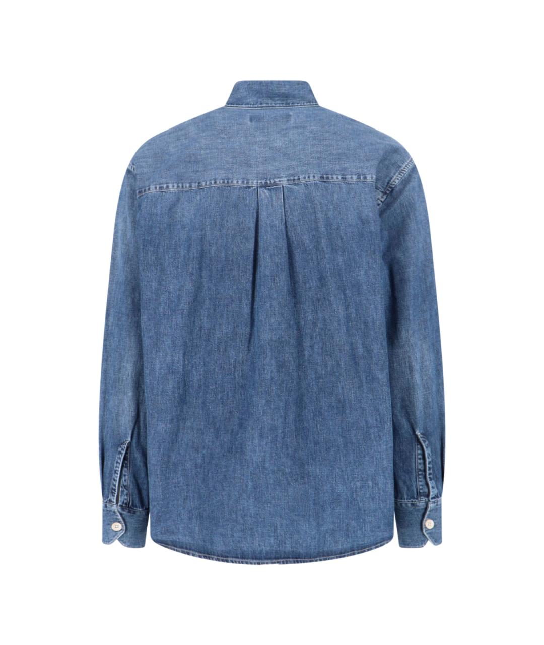 OUR LEGACY Синяя хлопковая кэжуал рубашка, фото 2