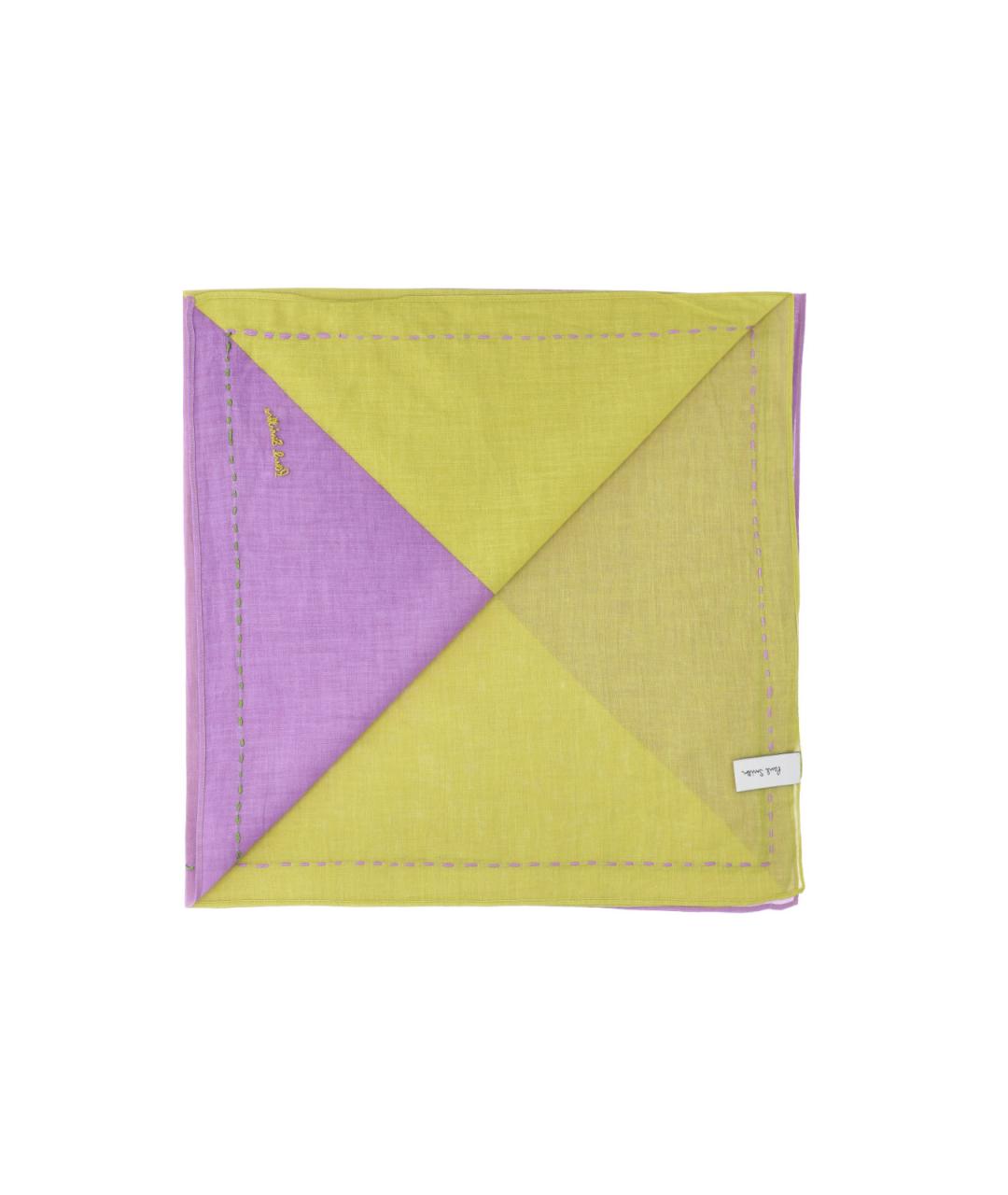 PAUL SMITH Желтый хлопковый шарф, фото 2