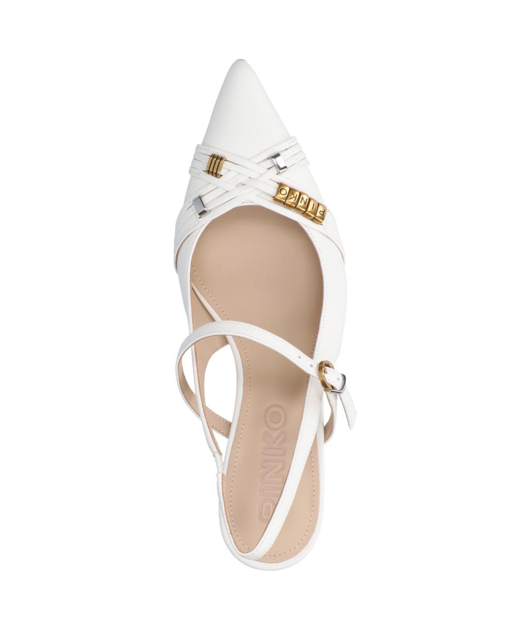 PINKO Белые кожаные туфли, фото 5