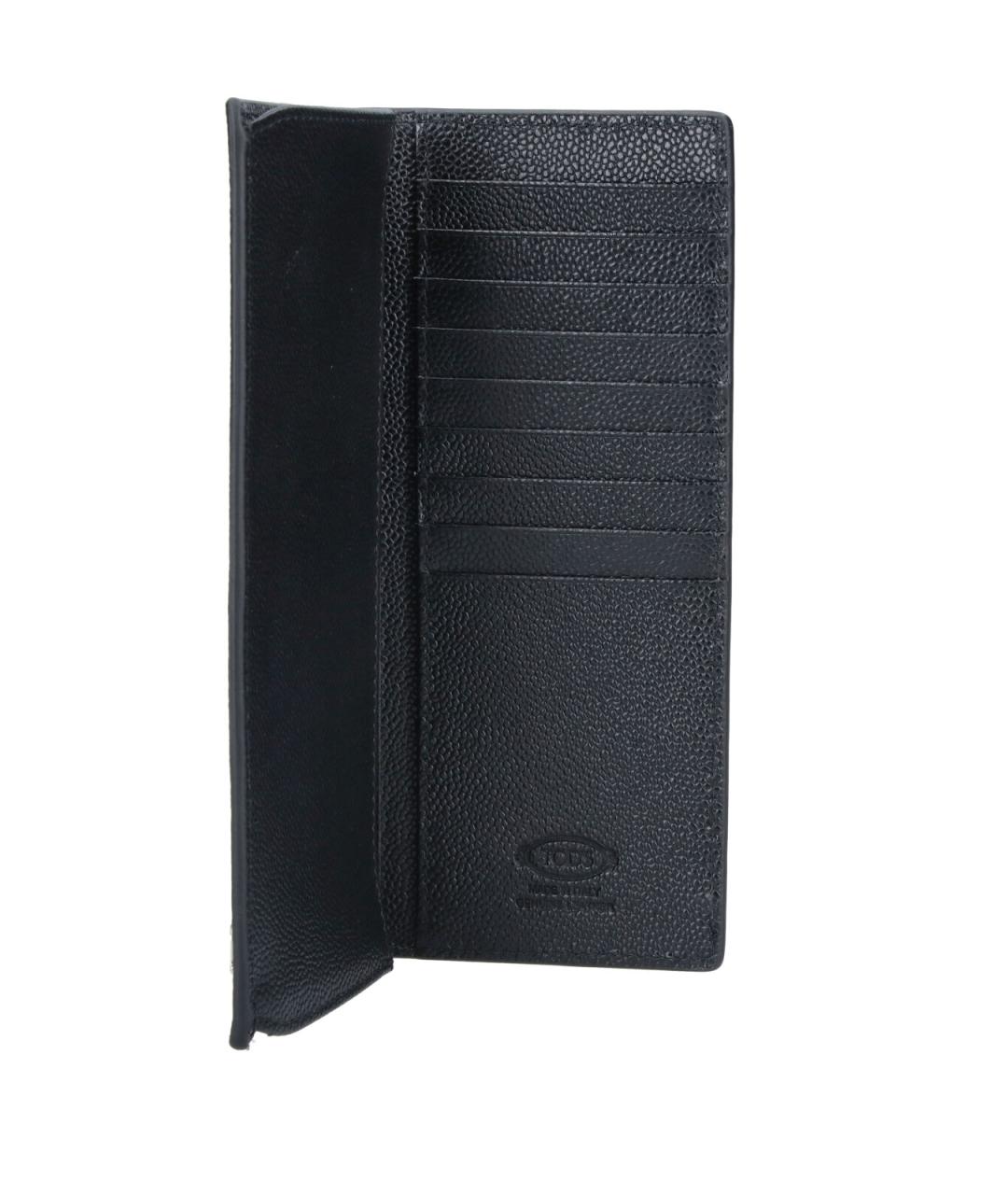 TOD'S Черный кожаный кошелек, фото 4