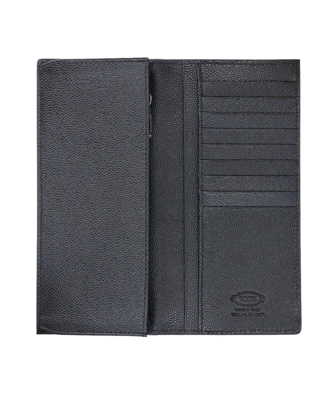 TOD'S Черный кожаный кошелек, фото 3