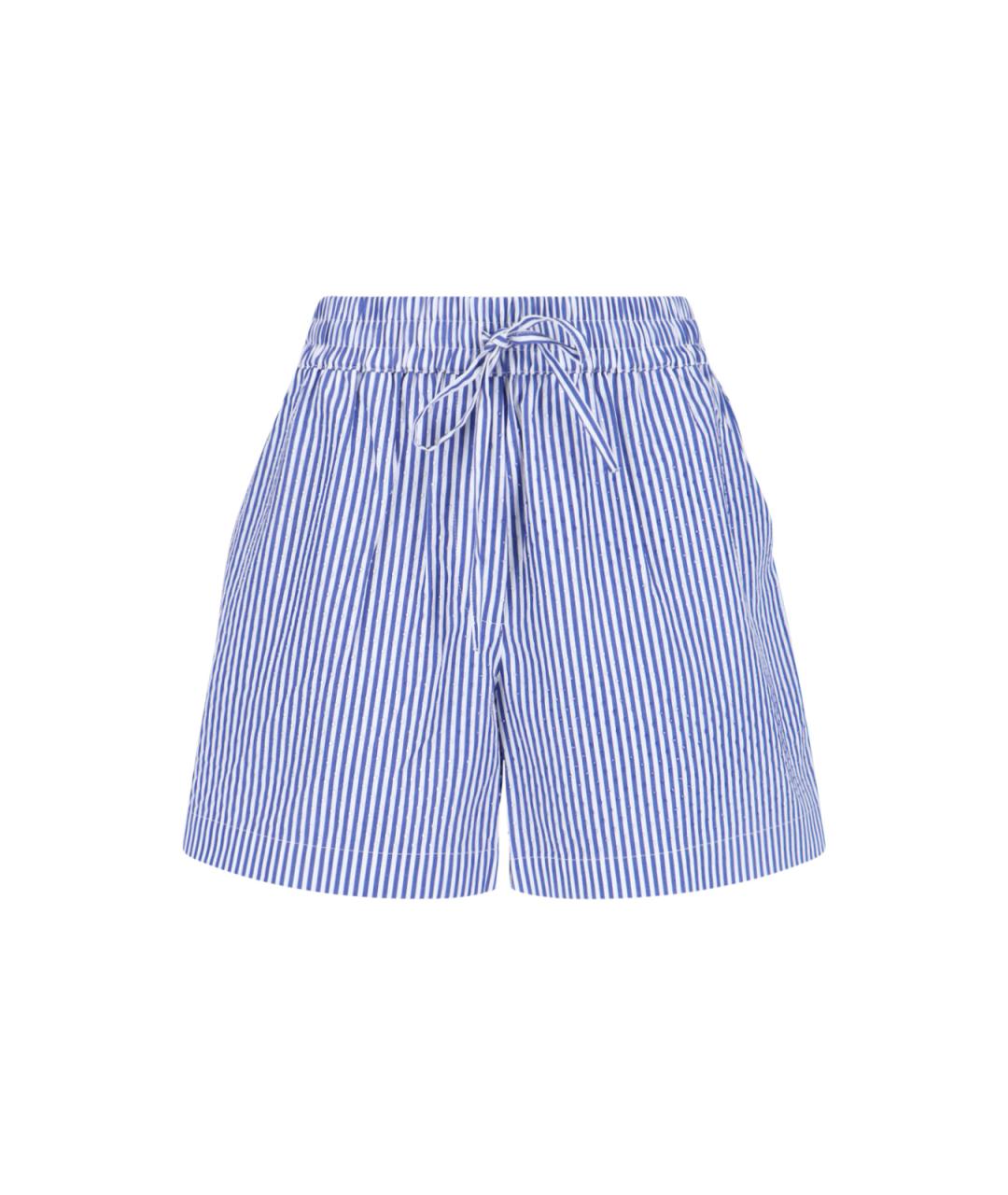 P.A.R.O.S.H. Синие хлопковые шорты, фото 1