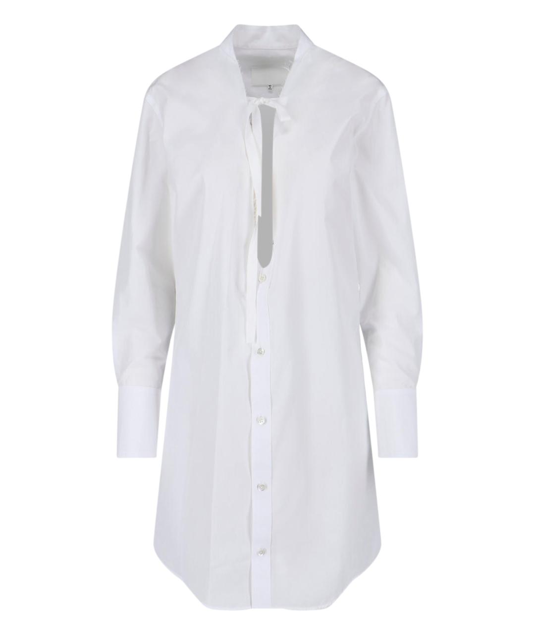 MAISON MARGIELA Белое хлопковое повседневное платье, фото 1