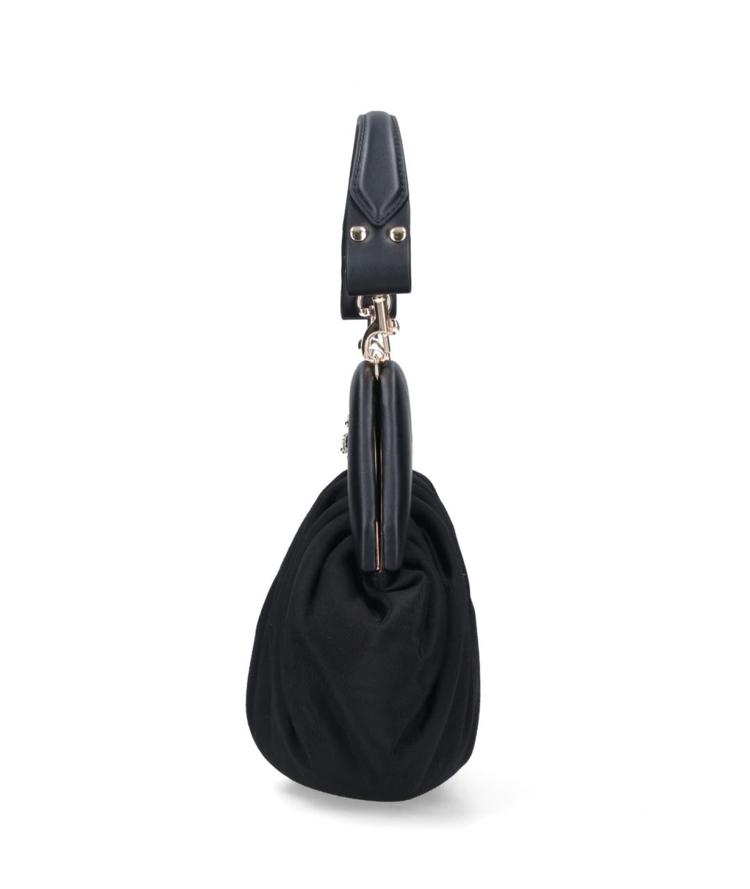 VIVIENNE WESTWOOD Черная тканевая сумка с короткими ручками, фото 5