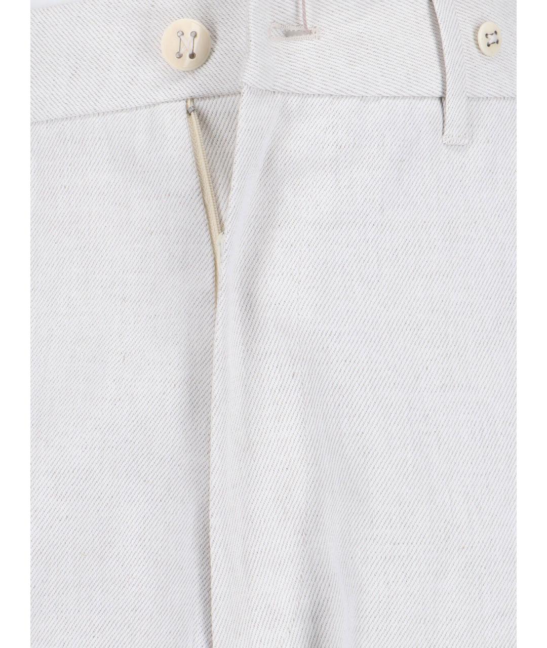 VIVIENNE WESTWOOD Белые хлопковые повседневные брюки, фото 4