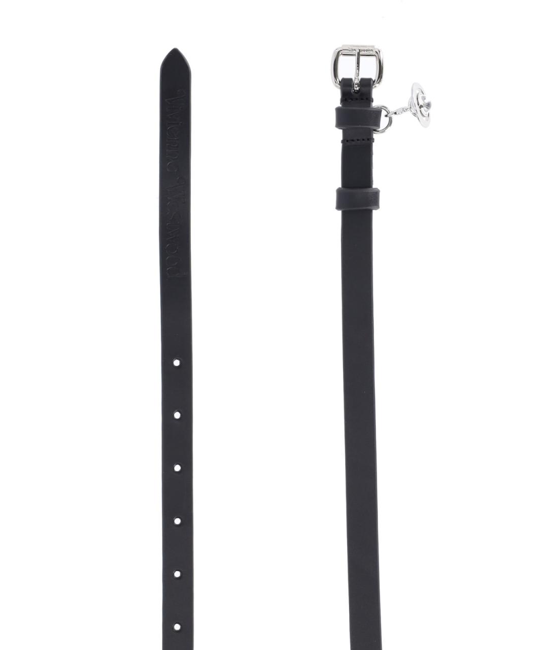 VIVIENNE WESTWOOD Черный кожаный ремень, фото 2