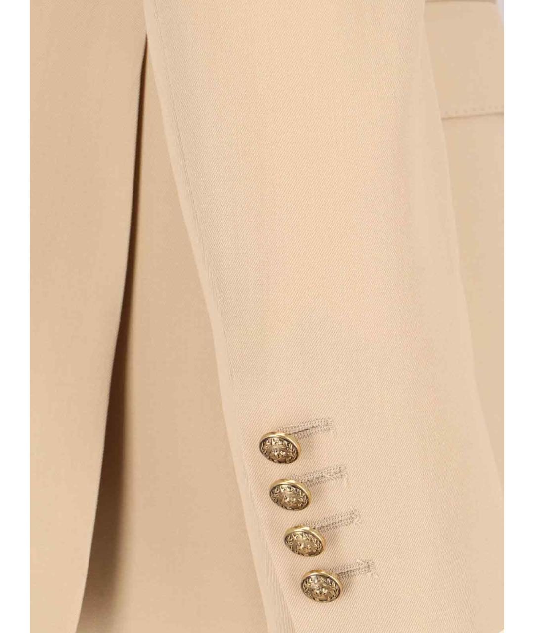 GOLDEN GOOSE DELUXE BRAND Бежевый шерстяной жакет/пиджак, фото 4