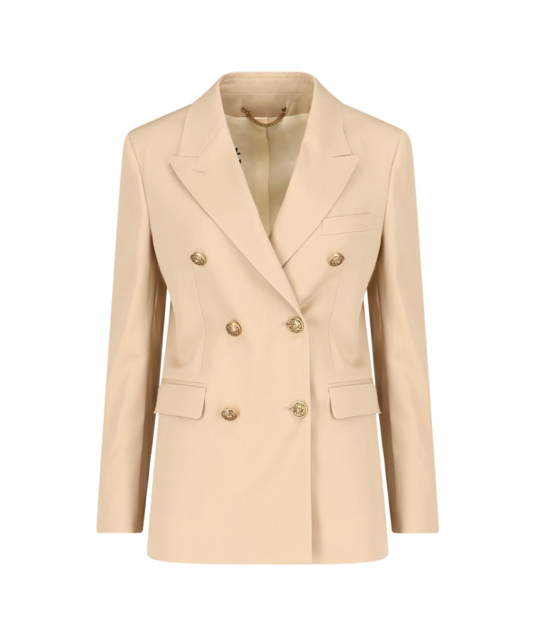 GOLDEN GOOSE DELUXE BRAND Бежевый шерстяной жакет/пиджак, фото 1