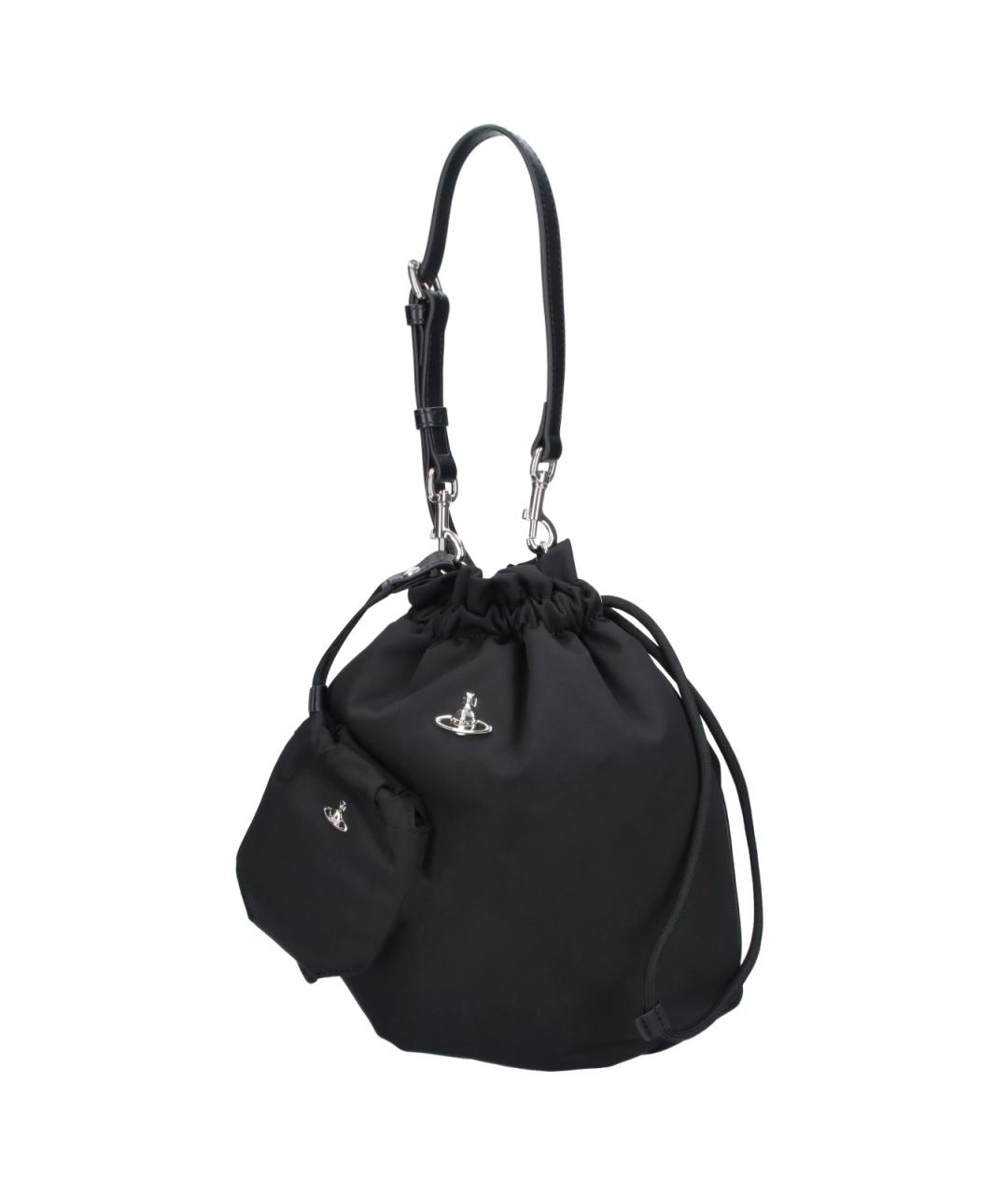 VIVIENNE WESTWOOD Черная тканевая сумка с короткими ручками, фото 2