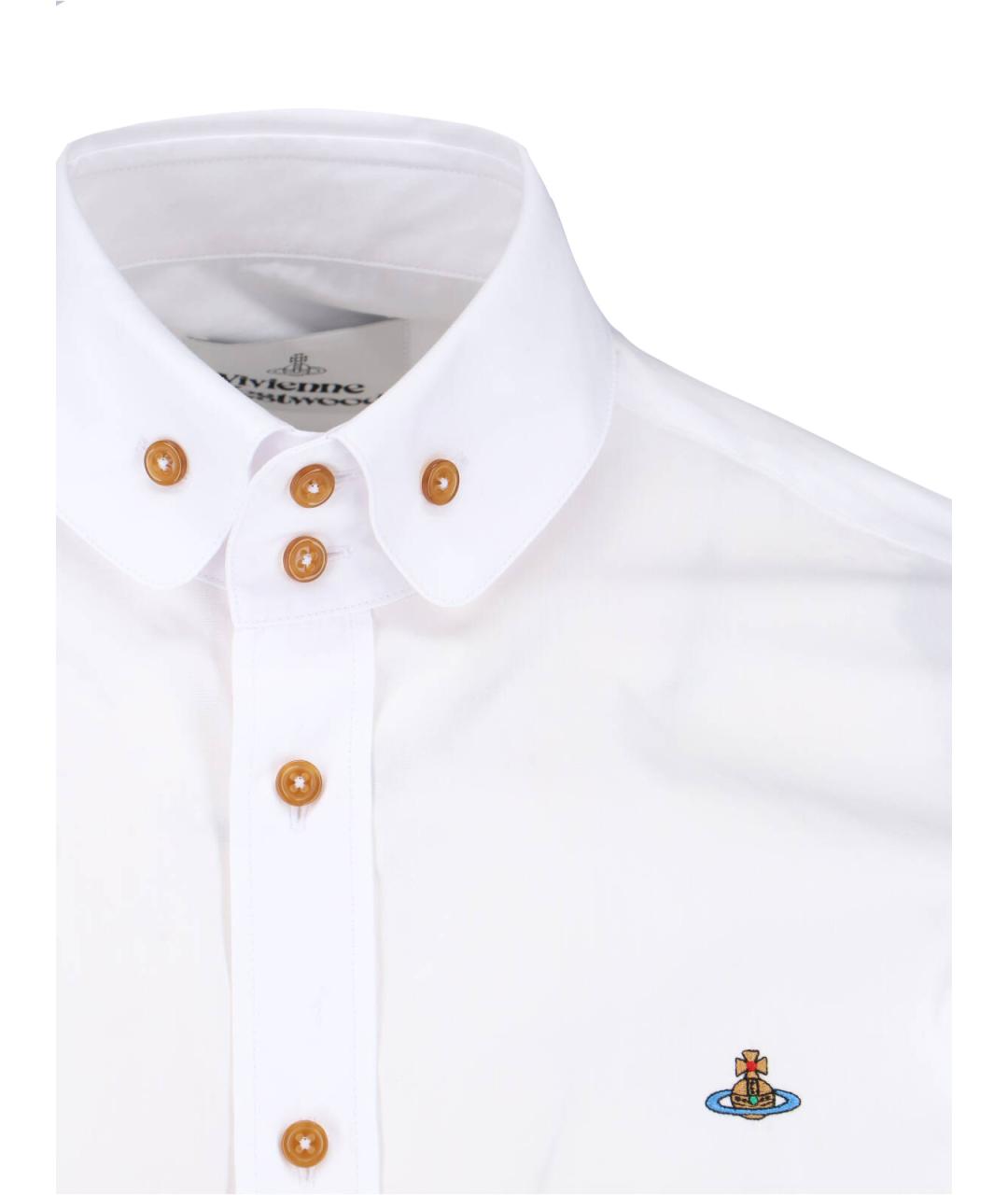 VIVIENNE WESTWOOD Белая хлопковая кэжуал рубашка, фото 3