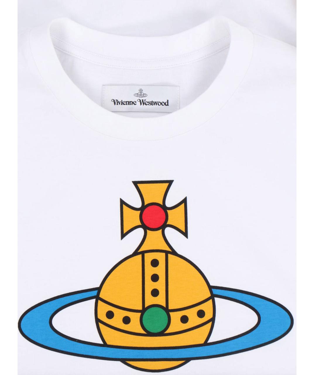 VIVIENNE WESTWOOD Белая хлопковая футболка, фото 3