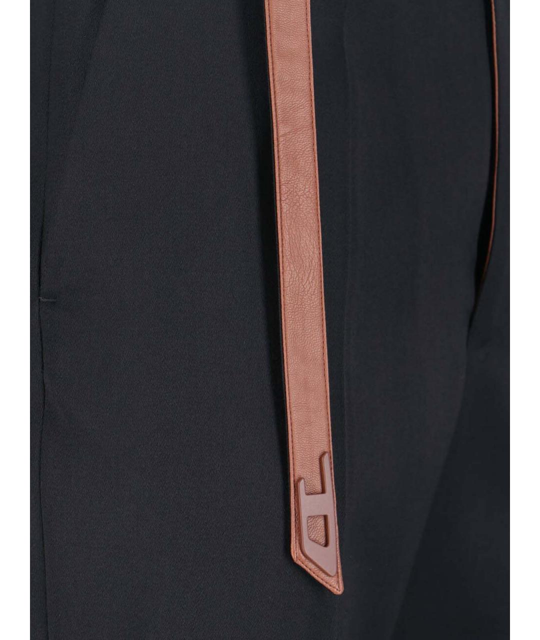 DIESEL Черные полиэстеровые повседневные брюки, фото 4