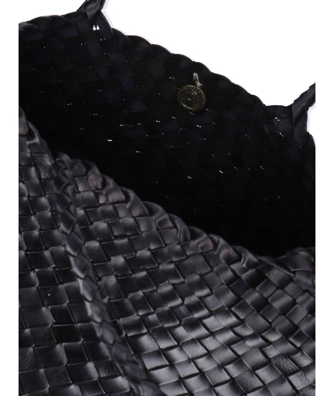 Dragon Diffusion Черная кожаная сумка тоут, фото 4