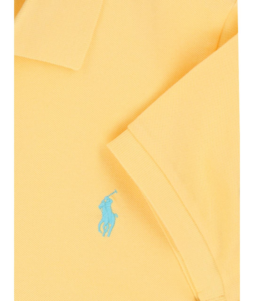 POLO RALPH LAUREN Желтая хлопковая футболка, фото 3