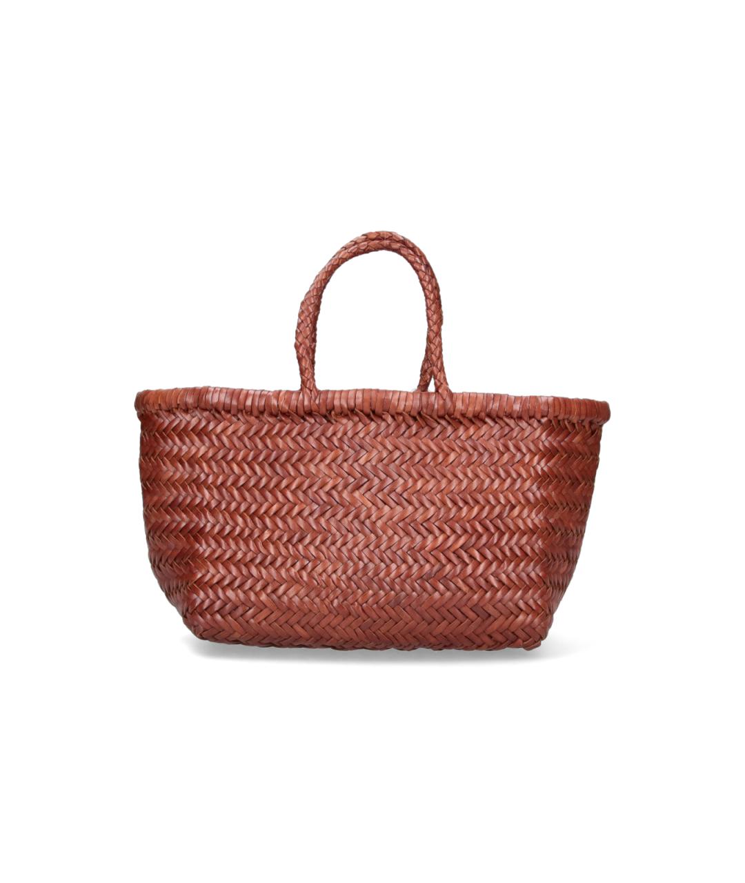 Dragon Diffusion Коричневая пелетеная сумка тоут, фото 3