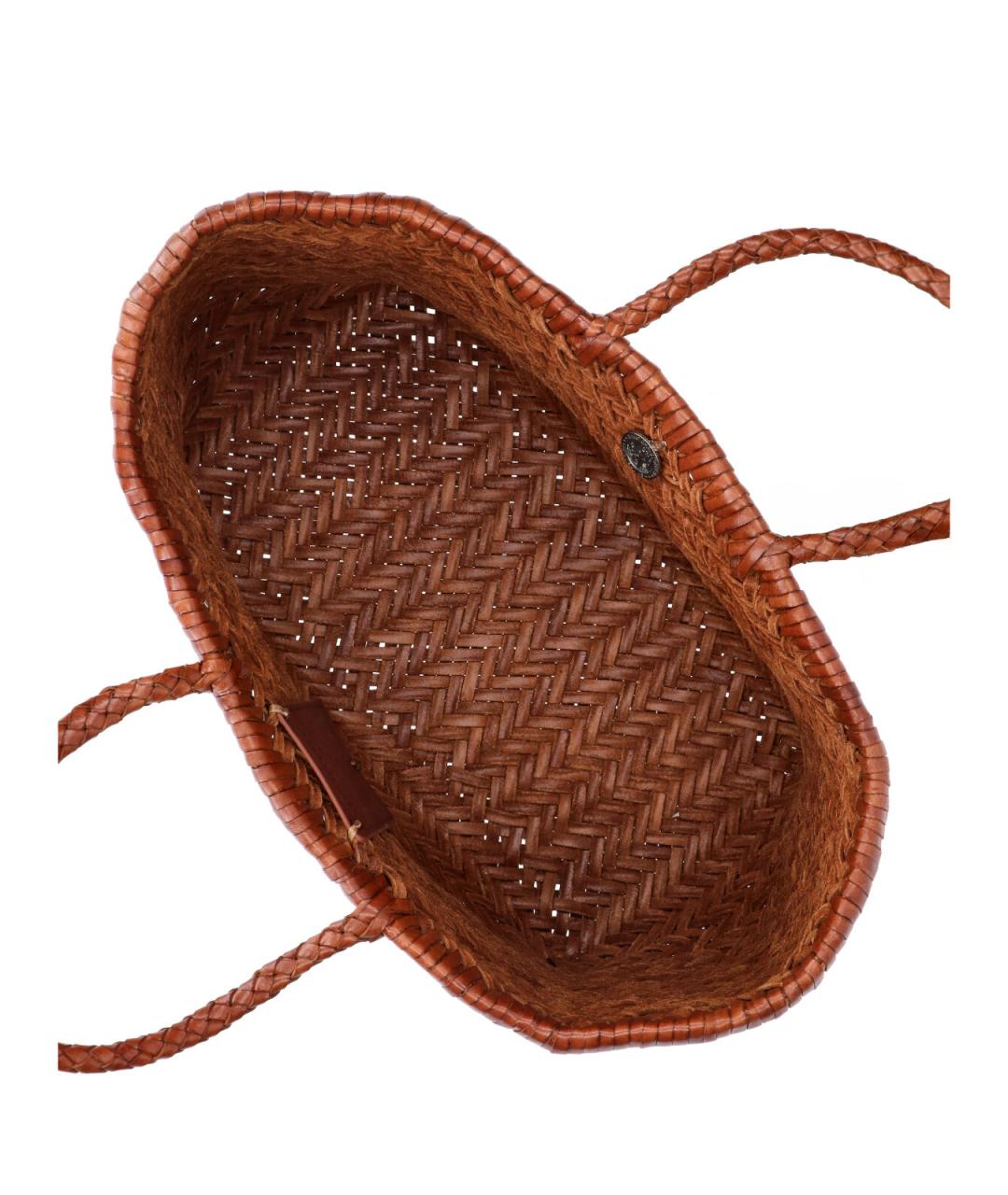 Dragon Diffusion Коричневая пелетеная сумка тоут, фото 4