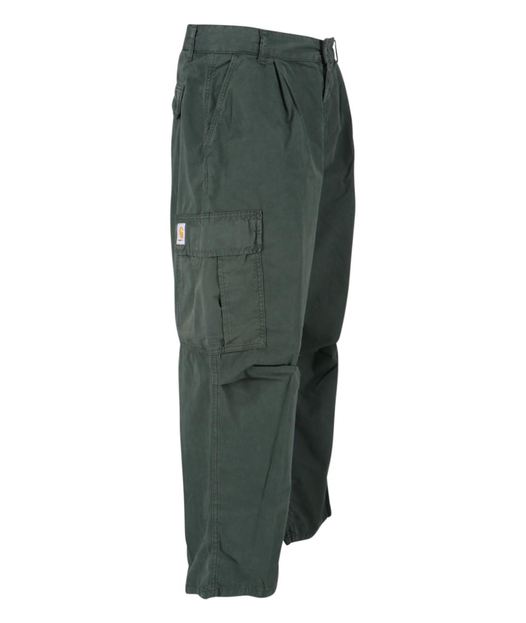 CARHARTT WIP Зеленые хлопковые повседневные брюки, фото 3