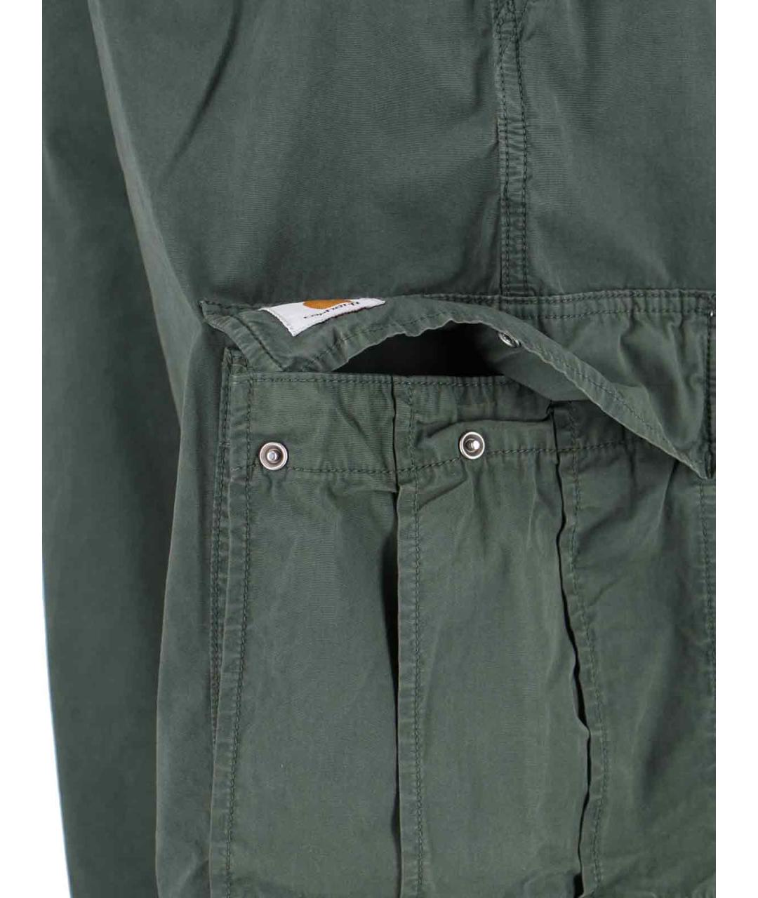 CARHARTT WIP Зеленые хлопковые повседневные брюки, фото 4